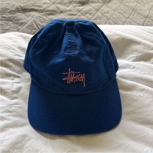 Stussy Navy Cap with Pink Embroidery